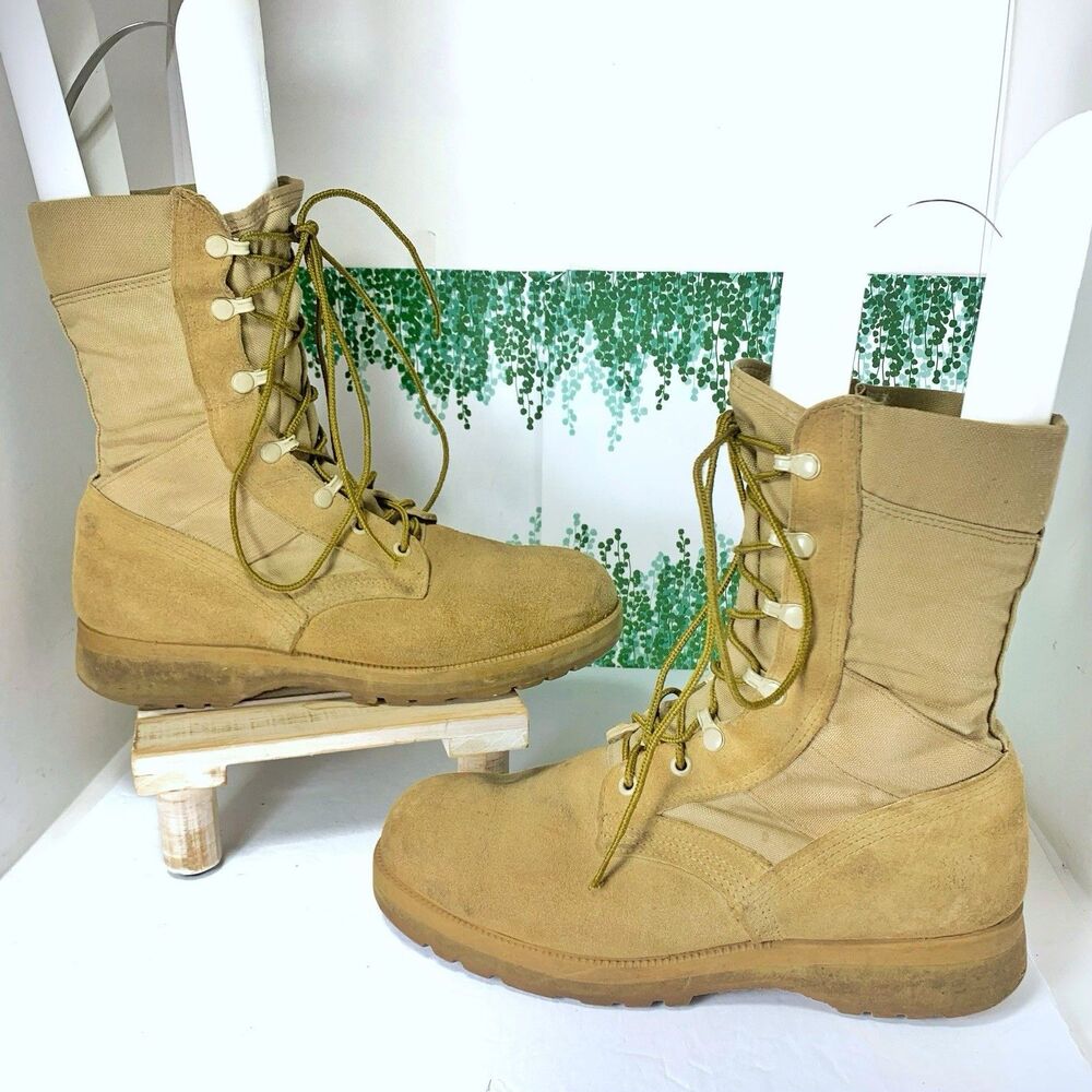 Altama Tan Suede Combat Boots Vibram Sole Military Tactical Men's Size 10